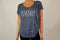William Rast Women Scoop Nk Gray Embellished Graphic Hi-Low T-Shirt Blouse Top L - evorr.com