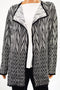 $139 Calvin Klein Women Black Open Front Jacquard Flyaway Cardigan Shrug Plus 2X - evorr.com