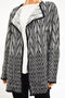 $139 Calvin Klein Women Black Open Front Jacquard Flyaway Cardigan Shrug Plus 2X - evorr.com