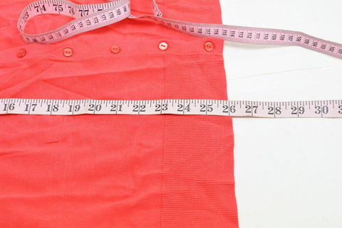 Charter Club Women's Long Sleeve Red Solid Button Down Cardigan Shrug Plus 2X