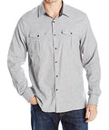 Kenneth Cole Reaction Men's Button Front Long Slv Cotton Nep Yarn Casual Shirt S - evorr.com