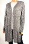 New Style&Co Women Long Sleeve Stretch Black Open Front Marled Cardigan Shrug M