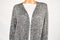 New Style&Co Women Long Sleeve Stretch Black Open Front Marled Cardigan Shrug M