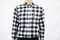 John Ashford Men Long-Sleeve Black/Ivory Check Button-Down Flannel Dress Shirt M - evorr.com