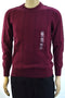 $50 John Ashford Mens Long-Sleeve Cherry Red Ribbed Crew-Neck Knit Sweater M