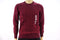 $50 John Ashford Mens Long-Sleeve Cherry Red Ribbed Crew-Neck Knit Sweater M