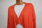 Thalia Sodi Women's Open Front Orange Draped Grommet-Embellish Cardigan Shrug L