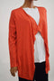 Thalia Sodi Women's Open Front Orange Draped Grommet-Embellish Cardigan Shrug L