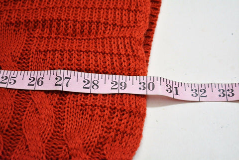 New John Paul Richard Women Red Open-Front Cable Knit Cardigan Shrug Top Size S - evorr.com