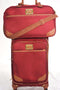 $460 Jessica Simpson Red Kinsey 2 Piece Travel Suitcase Luggage Set Carry on