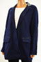 Lauren Ralph Lauren Women's Blue 1-Button Faux Leather Cardigan Sweater Plus 2X