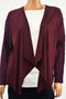 INC Concepts Women Burgundy Open Front Draped Faux-Suede Cardigan Shrug Plus 0X