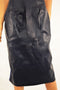 $108 Seven7 Women Stretch Blue Faux-Leather Straight Pencil Skirt Trendy Plus 1X - evorr.com