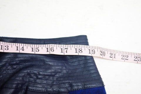 $108 Seven7 Women Stretch Blue Faux-Leather Straight Pencil Skirt Trendy Plus 1X - evorr.com