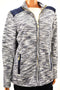Charter Club Womens Long-Sleeve Blue Space-Dyed Zip-Up Zip-Pocket Jacket Plus 1X