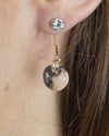 Clear Crystal Drop Earrings with Post Nut Closure - evorr.com