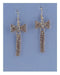 Drop rhinestone bow earrings - evorr.com