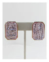 Faux stone rectangle earrings - evorr.com