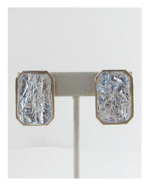Faux stone rectangle earrings - evorr.com