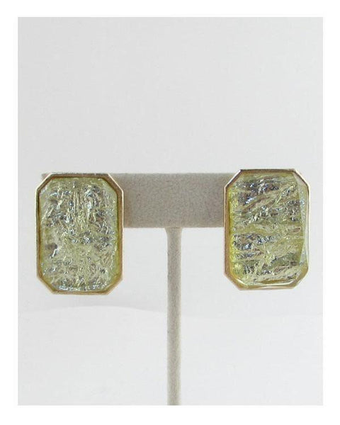 Faux stone rectangle earrings - evorr.com