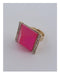 Square neon adjustable ring - evorr.com