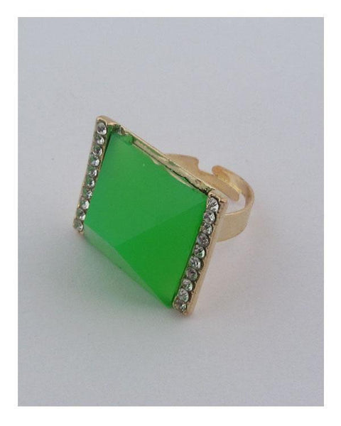 Square neon adjustable ring - evorr.com