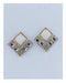 Squared faux stone earrings - evorr.com