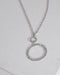 Rhinestone Embellished Ringlet Pendant Rolo Chain Necklace - evorr.com