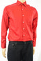 Geoffrey Beene Mens Red Solid Classic Fit No Iron Button-Down Dress Shirt 15