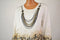 Alfred Dunner Women's Cotton Beige Metallic Animal Necklace Print Sweater Top L - evorr.com