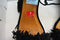 $89 NEW Material Girl Suede Haniya Fringe Open Toe Wedge Sandals Black Size 9 US - evorr.com