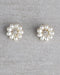 Rhinestone Studded Floral Patterned Earrings - evorr.com