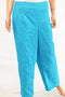 New Alfred Dunner Women Blue Pull-On Comfort-Waist Wide-Leg Dress Pant Plus 24W