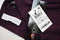 Ideology Women's Long-Sleeve Stretch Purple Heather Open Back Blouse Top Plus 1X - evorr.com
