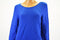 New Alfani Women's Scoop Neck Blue Buttoned Cuff Knit Tunic Sweater Top Plus 2X