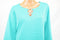 JM Collection Women's Green Striped Embellished-Keyhole Tunic Blouse Top Plus 2X