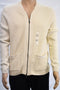 Nautica Mens Long Sleeve Shawl Collar Full-Zip White Pocketed Cardigan Sweater S