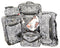 $200 NEW TAG Travel Springfield III Printed 5 Piece Set Suitcase Luggage Black