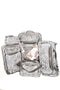 $200 NEW TAG Travel Springfield III Printed 5 Piece Set Suitcase Luggage Black