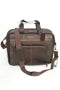 $460 Kenneth Cole Reaction Expandable Leather Double Gusset Laptop Briefcase BRN