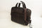 $460 Kenneth Cole Reaction Expandable Leather Double Gusset Laptop Briefcase BRN