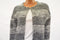 Cable & Gauge Women's Gray Metallic Striped Open Front Cardigan Sweater Coat L