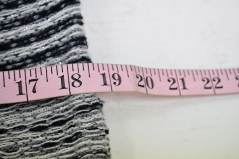 Cable & Gauge Women's Gray Metallic Striped Open Front Cardigan Sweater Coat L