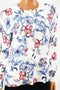 Karen Scott Women's Long-Sleeves White Floral-Print Button Down Cardigan Shrug L