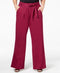 $139 Seven7 Women's Stretch Purple Belted Wide Leg Pleated Casual Pants Plus 2X - evorr.com