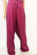 $139 Seven7 Women's Stretch Purple Belted Wide Leg Pleated Casual Pants Plus 2X - evorr.com