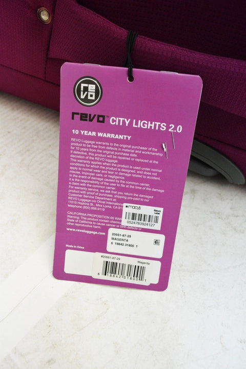 $260 Revo City Lights 2.0 29" Expandable Spinner Suitcase Luggage Lightweight