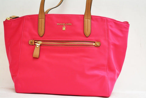 $108 NEW Michael Kors Women's Kelsey Medium Top-Zip Tote Shoulder Bag Pink - evorr.com