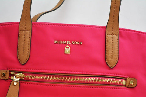 $108 NEW Michael Kors Women's Kelsey Medium Top-Zip Tote Shoulder Bag Pink - evorr.com