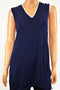 $135 Lauren Ralph Lauren Women's Sleeveless Blue Knit Tunic Sweater Top Plus 1X - evorr.com